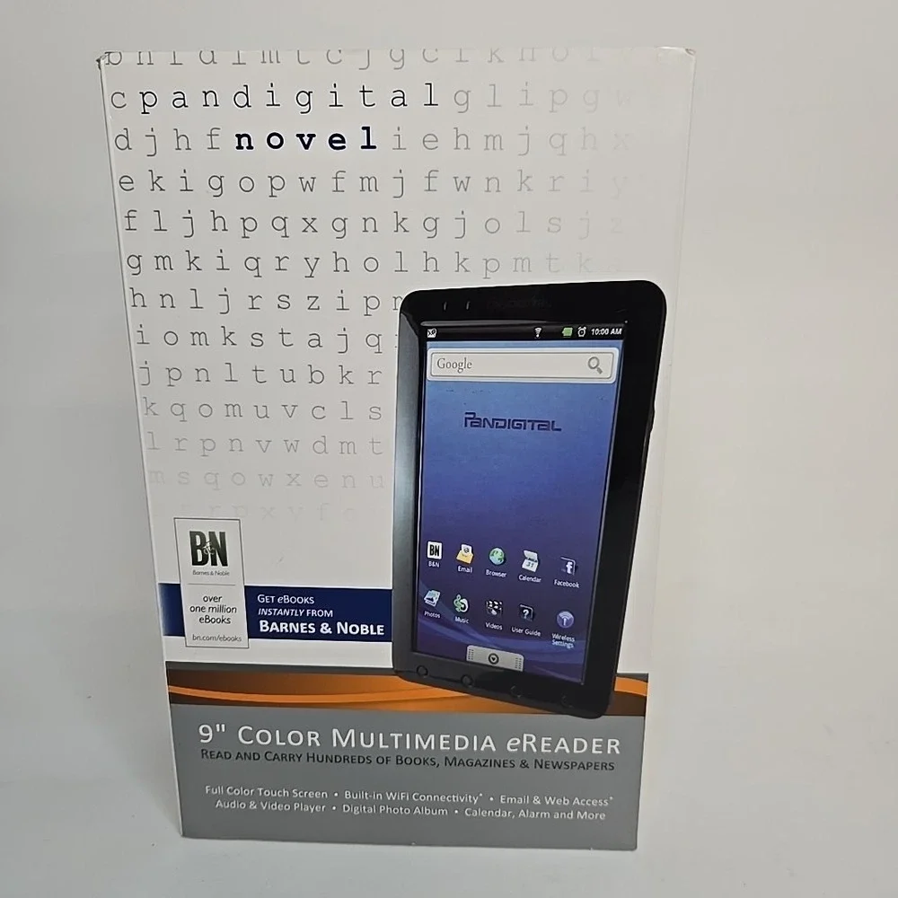 Pandigital Android 2 GB 9-In Multimedia Tablet and Color eReader (Black) R90L200